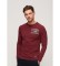 Buy Superdry Vintage Athletic Long Sleeve T-Shirt burgundy