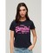 Comprar Superdry Camiseta gráfica neón de corte ajustado negro