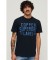 Kopen Superdry Workwear T-shirt uit de Copper Label navy collectie