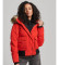 Kopen Superdry Everest gewatteerd bomberjack met capuchon rood