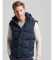Kopen Superdry Gewatteerd vest met capuchon Everest marine