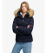 Kup Superdry Pikowana kurtka Fuji ze sztucznym futrem i kapturem granatowa
