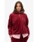 Buy Superdry Country Club Velour Ziphood red