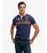 Comprare Superdry Polo blu navy con doppio emblema
