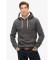 Comprar Superdry Sudadera gráfica con capucha y logotipo en relieve gris oscuro