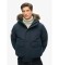 Comprare Superdry Giubbotto bomber in pelliccia sintetica Everest blu scuro