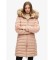 Comprar Superdry Abrigo de largo medio con capucha y ribete de pelo sintético Fuji taupe