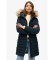 K�p Superdry Fuji Coat Medium marinblå