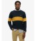 Köp Superdry Jersey Cotton Stripe Cable marinblå