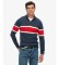 Comprar Superdry Jersey medio cierre Stripe Half azul marino
