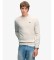 Acheter Superdry Pull Preppy en coton blanc cassé