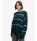 Nakup Superdry Zelena majica Slouchy Brushed Stripe