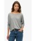 Acheter Superdry T-shirt gris à manches longues en maille