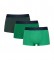 Superdry Pack de 3 calzoncillos de algodÃ³n orgÃ¡nico verde