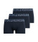 Acheter Superdry Pack 3 Caleçon boxeur en coton bio marine