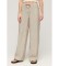 Comprar Superdry Pantalón de lino de talle bajo beige