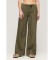 Acheter Superdry Pantalon de lin taille basse vert