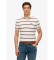 Comprare Superdry Polo leggera in maglia a righe bianche