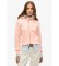 Buy Superdry Hooded sweatshirt with zip and logo Essential pink