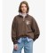 Kaufen Superdry Braunes Country Club-Sweatshirt mit halbem Reißverschluss