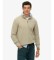 Comprare Superdry Felpa con mezza zip RIB beige