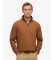 Comprare Superdry Felpa con mezza zip RIB marrone