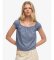 Buy Superdry Top with Buttons blue