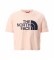 The North Face Camiseta Girl Easy Cropped rosa palo