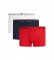 Tommy Hilfiger Confezione da 3 boxer Trunk Essentials con logo blu scuro, rossi, bianchi