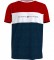 Tommy Hilfiger Camiseta con Cuello Redondo y Logo Flag rojo, marino