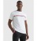 Tommy Hilfiger T-shirt bianca con logo a righe verticali
