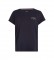 Tommy Hilfiger T-shirt com viragem para cima em azul-marinho