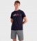 Tommy Hilfiger T-shirt con grafica a righe Navy Corp