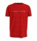 Tommy Hilfiger T-shirt de PescoÃ§o Redondo vermelha