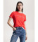 Kopen Tommy Hilfiger Geborduurd T-shirt met handtekeninglogo rood