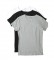 Tommy Hilfiger Pacote de 3 camisetas Stretch V Neck preto, cinza, branco