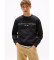 Comprar Tommy Hilfiger Sudadera de cuello redondo con logo bordado negro