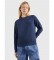 Tommy Jeans Felpa con scollo a C in pile regolare blu scuro