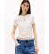 Comprar Tommy Jeans T-shirt de corte justo com logótipo linear branco