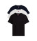 Buy Tommy Jeans Set of 3 extra-slim logo t-shirts black, navy, white