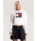 Tommy Jeans Braided knitted sweatshirt with hood white