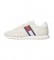 Tommy Jeans Retro beige leather trainers with mixed panels