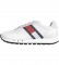 Tommy Jeans Baskets rtro runner en cuir blanc