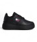 Comprare Tommy Hilfiger Sneakers con plateau in pelle nera retrò