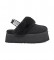 UGG Leather slippers W Funkette black -Platform height 5cm