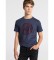 Victorio & Lucchino, V&L T-shirt manica corta con logo araldico blu scuro