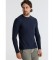 Kopen Victorio & Lucchino, V&L T-shirt met lange mouwen en borstzak in marineblauwe jacquardstof