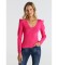 Kaufen Victorio & Lucchino, V&L Taillierter Pullover mit rosa V-Ausschnitt