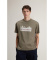 K�p Woolrich T-shirt i ren bomull med grön logotyp