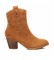 Xti Ankle boots brown side studs - Heel height 7cm